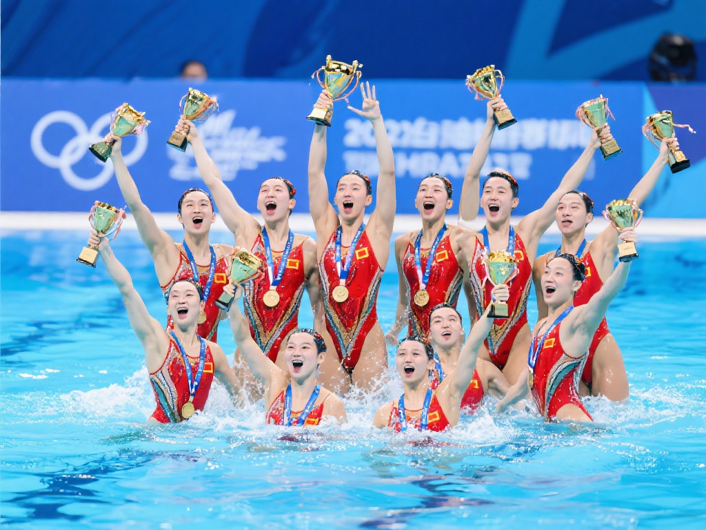 中国队勇夺集体自由自选世界冠军 中国队的成功不仅是一次名次上的突破,更象